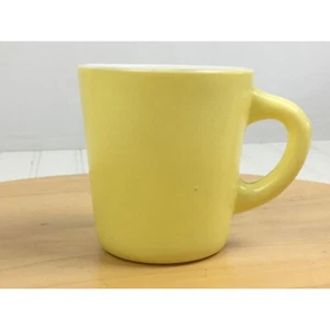 Vintage Hazel Atlas Light Yellow Coffee Mug Cup Milk Glass MCM - Picture 1 of 10