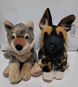 Wild Republic Timber Wolf & African Wild Dog Plush - Picture 1 of 9