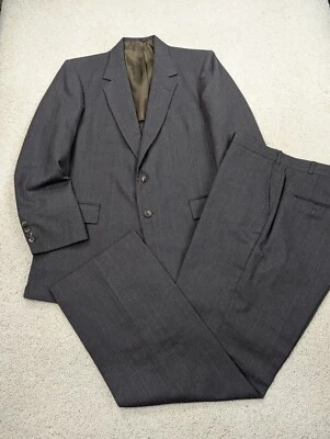 Traje Para Hombre 42L 36x31 Marrón Lana Espiga Tweed Vintage 2 Piezas Chaqueta Pantalones Foto 1 de 4