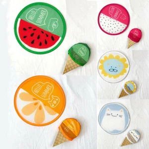 Souvenir Round Folding Fan Cartoon Mini Cute Hand Held Fans Summer Cooling Gift - Picture 1 of 17