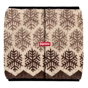 NWT SUPREME NEW YORK SNOWFLAKE NECK GAITER (TAN) FW18 GORE-TEX OS Brown - Picture 1 of 3