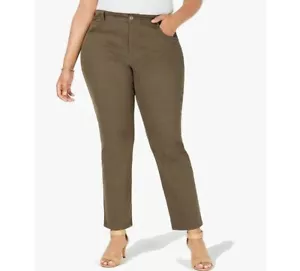 Style & Co Womens Plus 14W Deep Moss Tummy Control Slim Leg Jeans NWT AY53 - Picture 1 of 4