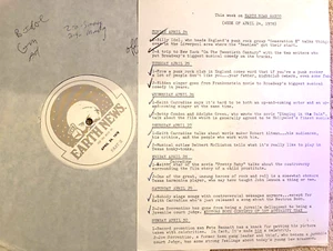 4/24/78 EARTH NEWS RADIO FEATURES 4 PART KEITH CARRADINE EXTENDED INTERVIEW - Picture 1 of 1