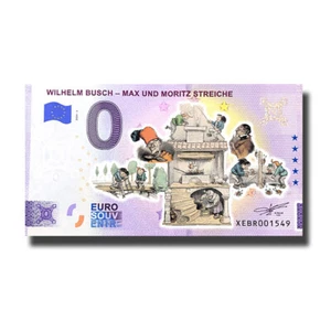 Billete de recuerdo de 0 euros Wilhelm Busch- Max und Moritz color Alemania X - Imagen 1 de 2