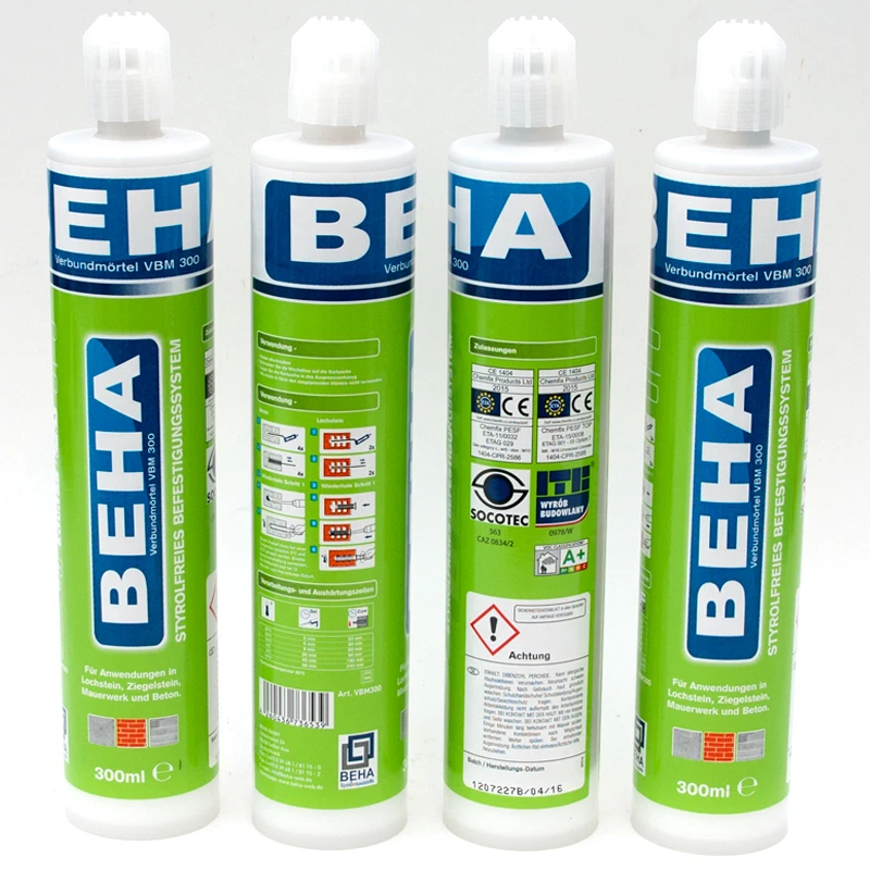 BEHA Verbundmörtel/Injektionsmörtel - 300ml (Kit mit 2 Statikmischer)