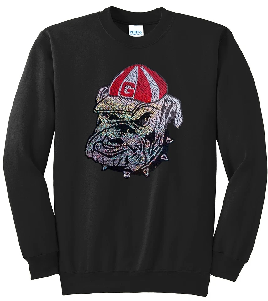Mujer Universidad Georgia Bulldogs Damas Bling Sudadera Mujer S-XL Foto 1 de 1