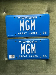 1993 MICHIGAN GREAT LAKES License Set - MGM - Picture 1 of 1