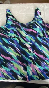BLAIR LYCRA TANKINI Swimsuit Size 20W - Tummy Trimmer Power Net Lining - Picture 1 of 3