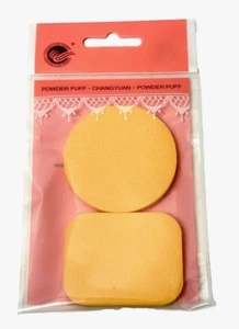 2pcs. Powder Puff Make Up Cosmetic Sponges Round, Square - Picture 1 of 1