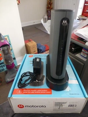 Motorola MT7711  24x8 Cable Modem Plus AC1900 WiFi Router Plus 2 Phone Lines - Image 1 of 4