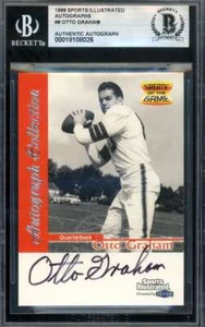 Otto Graham Beckett BAS Signed 1999 Fleer Sports Illustrated Autograph - Picture 1 of 2