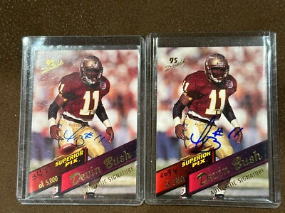1995 Superior Pix /5000 Devin Bush #29 Autograph RC Card - Image 1 of 4