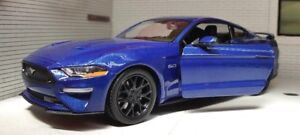 1:24 Scale Blue Ford Mustang 2018 3.7 5.0 V8 GT Diecast Super Model Car 79352