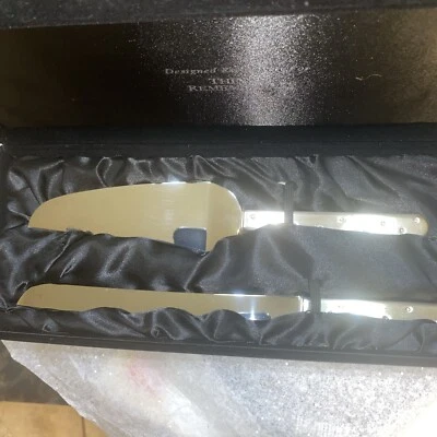 Espátula y cuchillo para pasteles de acero inoxidable nuevo juego en caja  Foto 1 de 4