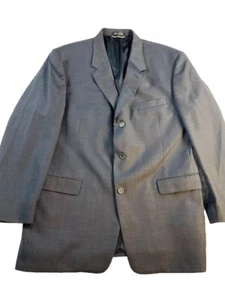 Stafford Executive Hartmarx Wool Blazer 42R Fully Lined Single-Breasted Blue - Picture 1 of 12