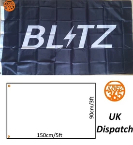 Bandera de bandera de garaje Blitz 3x5 pies 150x90 cm mancave JDM modificado R32 R33R34 Supra Reino Unido - Imagen 1 de 3