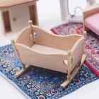1Pcs DollHouse Miniature Wooden Furniture Shaker Cradle Baby Bed Model Toys Nurs