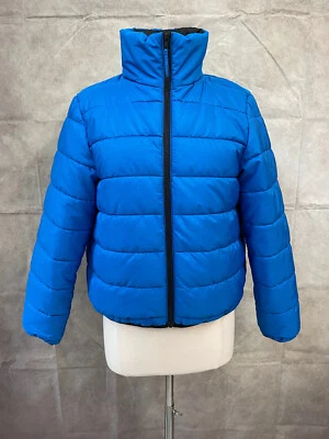 Chaqueta acolchada Wild Fable para mujer azul cremallera completa cuello alto talla S Foto 1 de 4