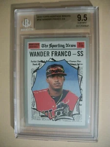 WANDER FRANCO 2019 Topps Heritage Minors #190 BGS GEM MINT 9.5 Rays pop 1 - Picture 1 of 1