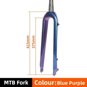 Full Carbon Fiber MTB Bike Front Fork Disc Brake Tapered Tube 530g Ultralight  - Picture 1 of 19