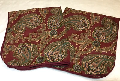 Accesorios Borgoña Tostado Verde Paisley Estándar Almohada Fundas Juego de 2 Hechas en EE. UU. Foto 1 de 4