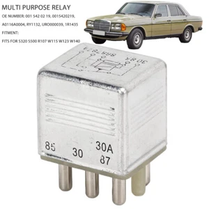 12V 5pin Multi Purpose Relay Automotive Pump Starter Relay R107 W115 W123 W140 - Picture 1 of 12