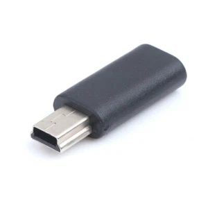 Black Micro USB Female to Mini USB Male Adapter Charger Converter Adaptor - Picture 1 of 3