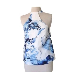Cooper St Size 8 Blue Sleeveless Floral Top - Foto 1 di 8