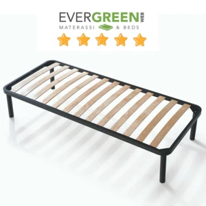 EVERGREENWEB Rete in Ferro a Doghe in Legno Ortopedica 100% MADE IN ITALY - Imagen 1 de 32