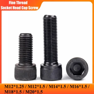Fine Thread Socket Head Cap Screw M12 M14 M16 M18 M20 Steel 12.9 Allen Key Bolts - Picture 1 of 13