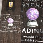 X2 Cynthia Rowley Halloween Crystal Ball Kitchen Towel Set Psychic Reading Tarot