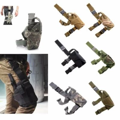 Right Drop Leg Adjustable Tactical Army Pistol Gun Thigh Holster Pouch Holder - Image 1 of 4