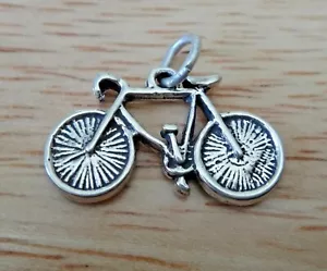 Ciondolo bici bicicletta argento sterling 3D 12x19 mm - Foto 1 di 3