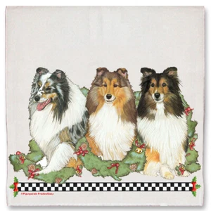 Shetland Sheepdog Sheltie Dog Christmas Kitchen Towel Holiday Pet Gifts - Picture 1 of 1