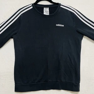 Adidas Felpe Donna Clima Antracite Taglia M Pullover Logo Triplo Bianco - Foto 1 di 10