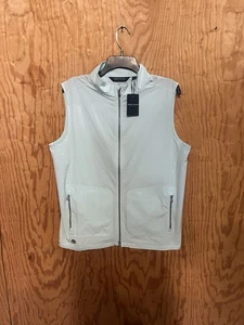 Peter Millar Crown Crafted Mens Contour Full Zip Vest. Ice Aqua Medium . $245 - Picture 1 of 14
