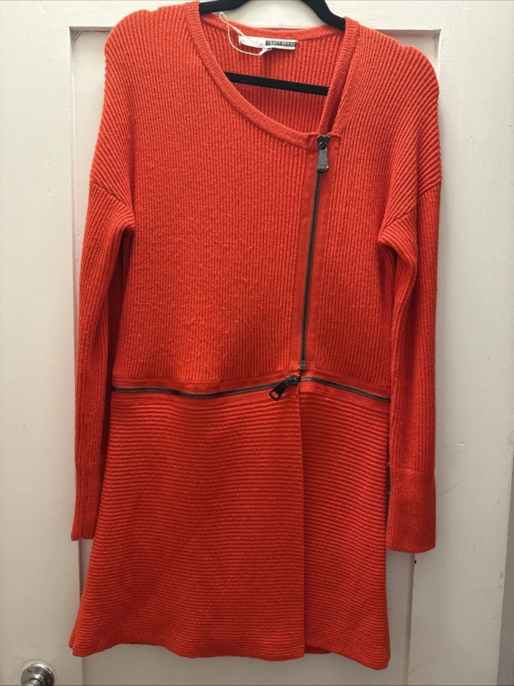 Vestido Tracey Reese Rojo Tejido y Cremallera Talla Pequeña Foto 1 de 4