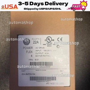 New Factory Sealed AB 22A-B4P5N104 PowerFlex 4 240V 3P 1HP AC Drive 1pcs - Picture 1 of 4