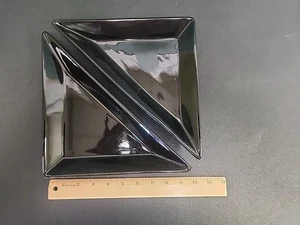 The Pampered Chef~Simple Additions~Triangle~Serving Dishes Black  - Picture 1 of 4