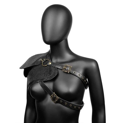 Armadura de ombro de couro medieval cavaleiro armadura de ombro steampunk prática - Imagem 1 de 4