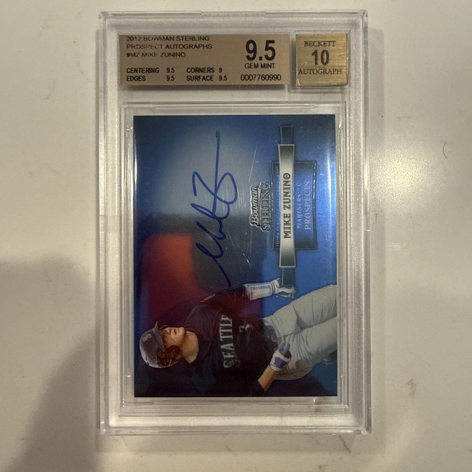 2012 Bowman Sterling Auto Mike Zunino BGS 9.5 Gem Mint - Image 1 of 1