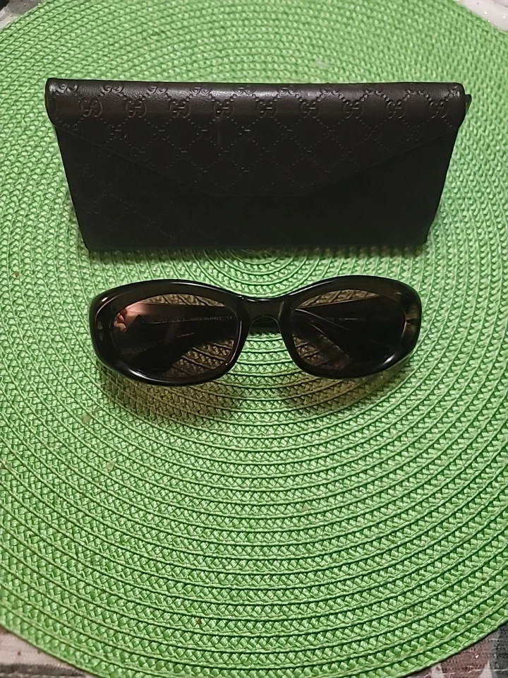 Gucci GG 2432/S Sunglasses Translucent Bronze Oval Cat Eye Italy Vintage NICE - Image 1 of 4