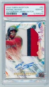 2020 RAFAEL DEVERS TOPPS INCEPTION AUTOGRAPH "JUMBO PATCH” PSA 10 - Picture 1 of 2