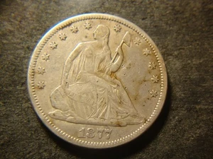 Moneda de calidad programa medio dólar libertad sentada sólida 1877-CC PSC - Imagen 1 de 2