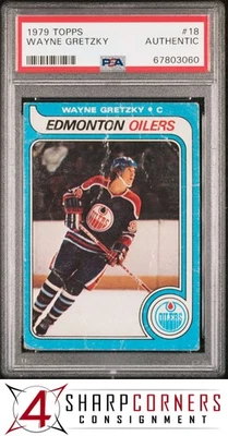 Wayne Gretzky 1979 Topps #18 RC Oilers Hof PSA auténtico Foto 1 de 4