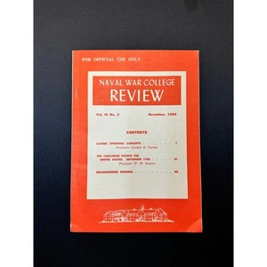 1956 Naval War College Review Red Vol. 4 Number 3 Red Booklet - Picture 1 of 2
