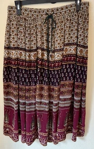 VTG Sag Harbor Boho Cottagecore Maxi Skirt Women’s Plus 2X Multicolor Floral - Picture 1 of 5