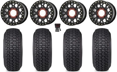 KS235 Grenade Beadlock 14" Wheels Bk 30" Regulator 2 Tires Polaris Sportsman / - Image 1 of 4