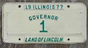 De colección 1977 ILLINOIS Gobernador Gobierno Placa de Licencia (Jim Thompson) RARA - Imagen 1 de 2