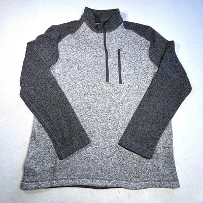 Suéter Pullover Woolrich Para Hombres Gris Jaspeado Grande Exterior Senderista Cálido Cabincore Foto 1 de 4